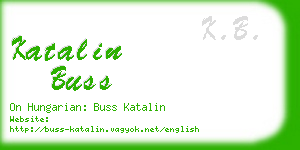 katalin buss business card